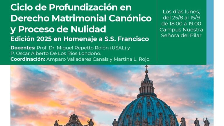 USAL: Ciclo de profundización en Derecho Matrimonial Canónico