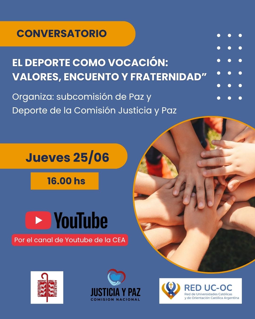Conversatorio El deporte como vocación: valores, encuentro y fraternidad